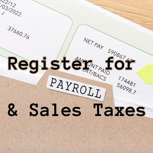 Register for Payroll Taxes or Sales Tax